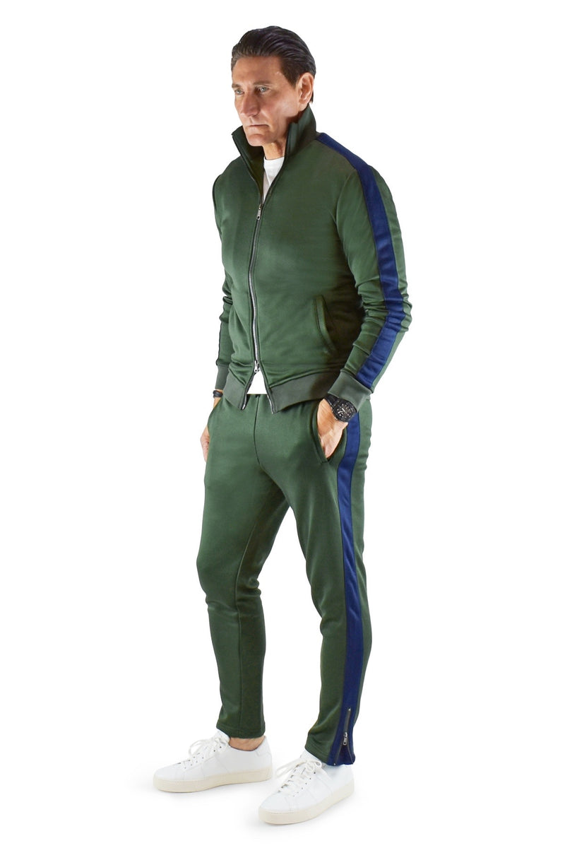David August Tracksuit in Green with Navy Trim Track Set David August, Inc.   