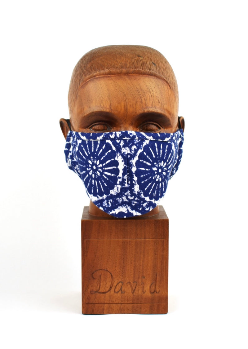 Premium Blue Shell Cloth Face Mask - FM22 Face Mask David August, Inc.   