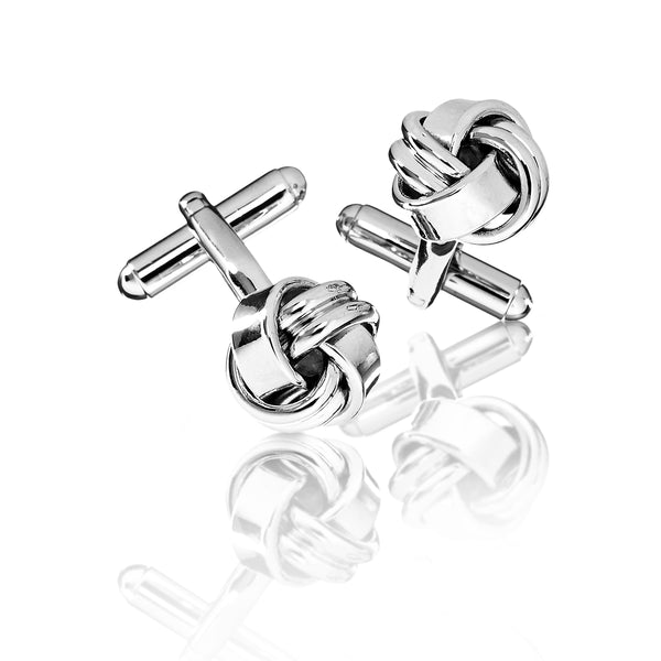 DAVID AUGUST Classic Silver Knot Cufflinks David August Inc