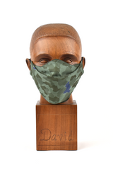 Premium Green Camo Flat Front Cloth Face Mask - FM43 Face Mask David August, Inc.   