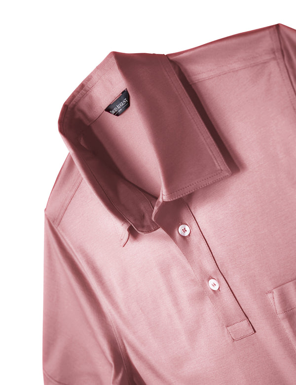 Luxury Mercerized Cotton Polo in Light Pink T-Shirts David August, Inc.   