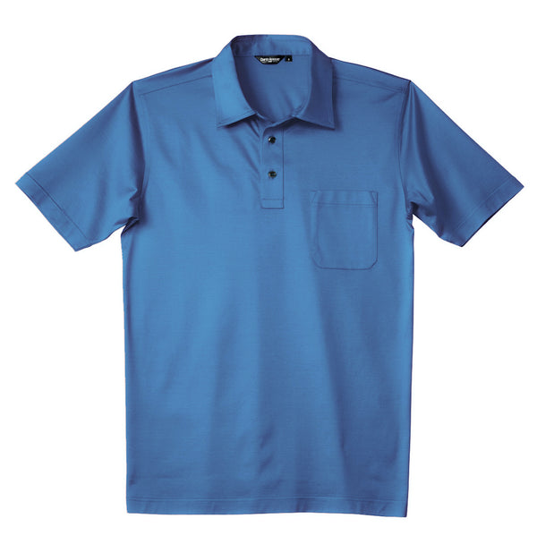 Luxury Mercerized Cotton Polo in Denim Blue  David August, Inc.   