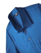 Luxury Mercerized Cotton Polo in Denim Blue  David August, Inc.   