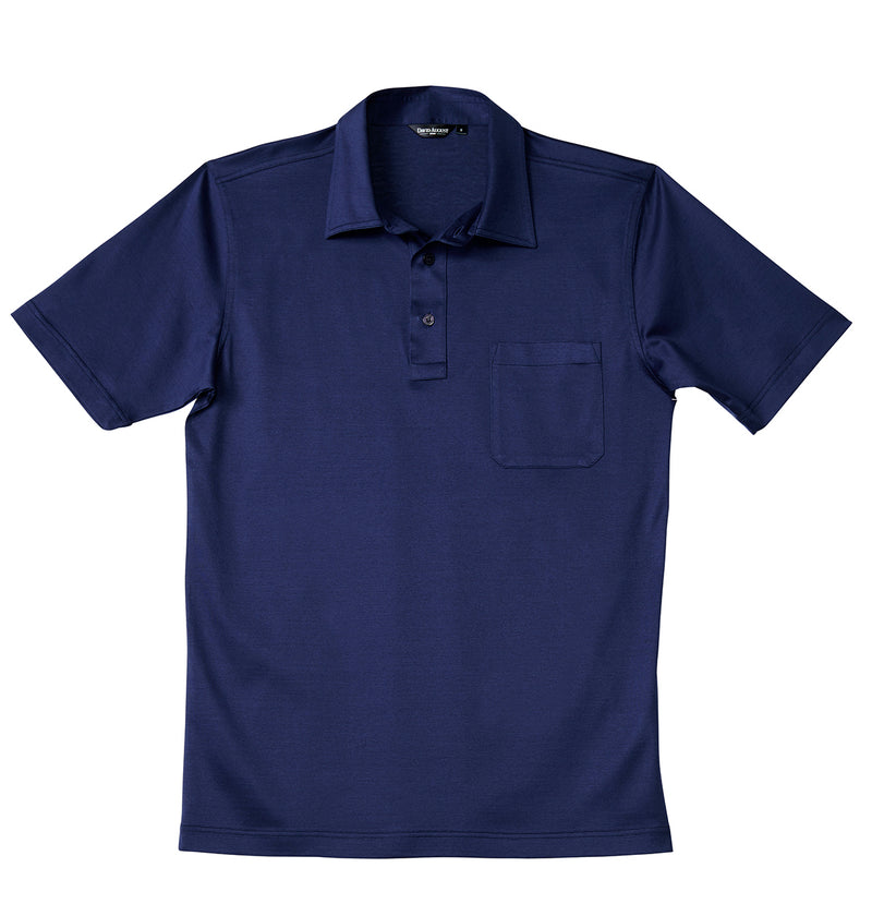 Luxury Mercerized Cotton Polo in Royal Navy  David August, Inc.   