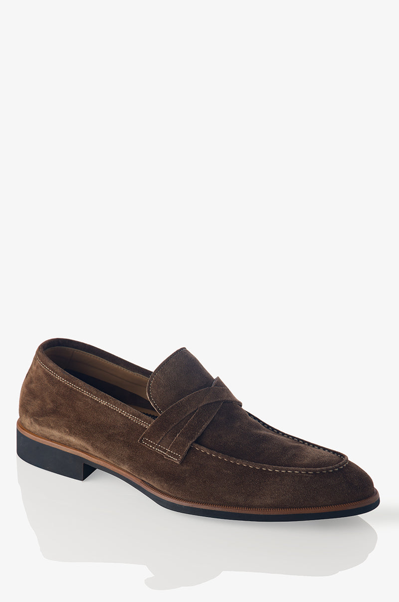 David August Suede Penny Loafer in Farro Shoes David August, Inc.   