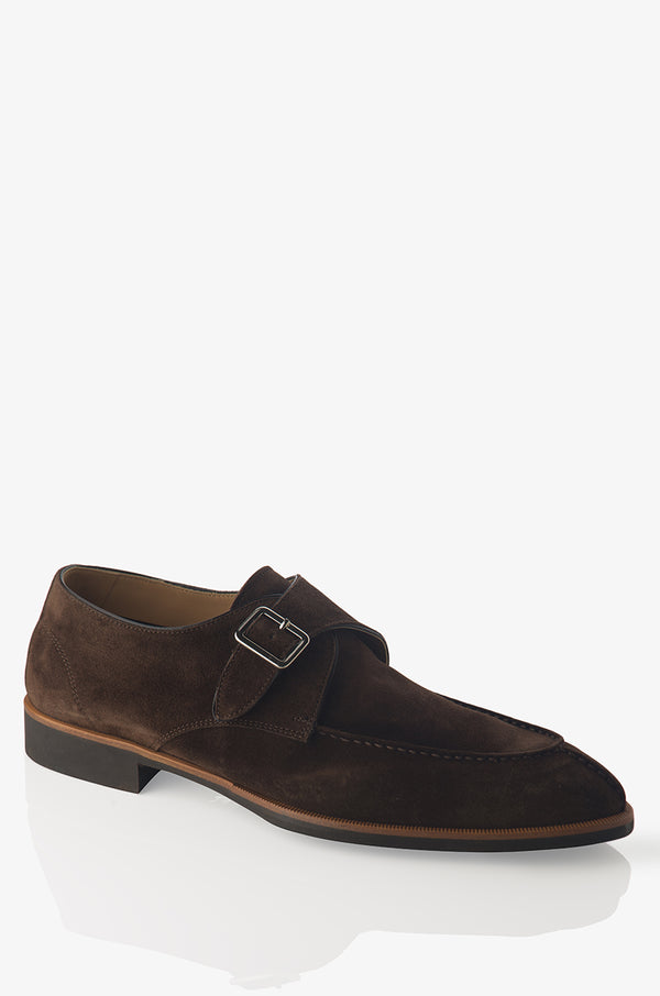 David August Suede Monk Strap in Mustang Shoes David August, Inc.   