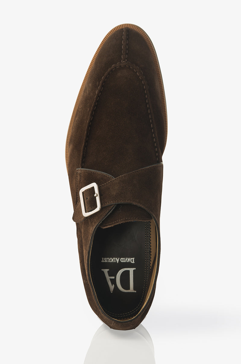 David August Suede Monk Strap in Mustang Shoes David August, Inc.   