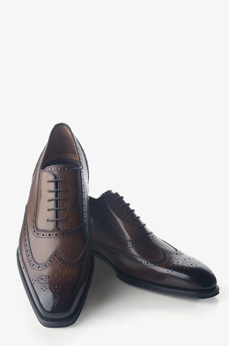 David August Leather Wingtip Brogue Shoes in Reverse Sombrero Shoes David August, Inc.   
