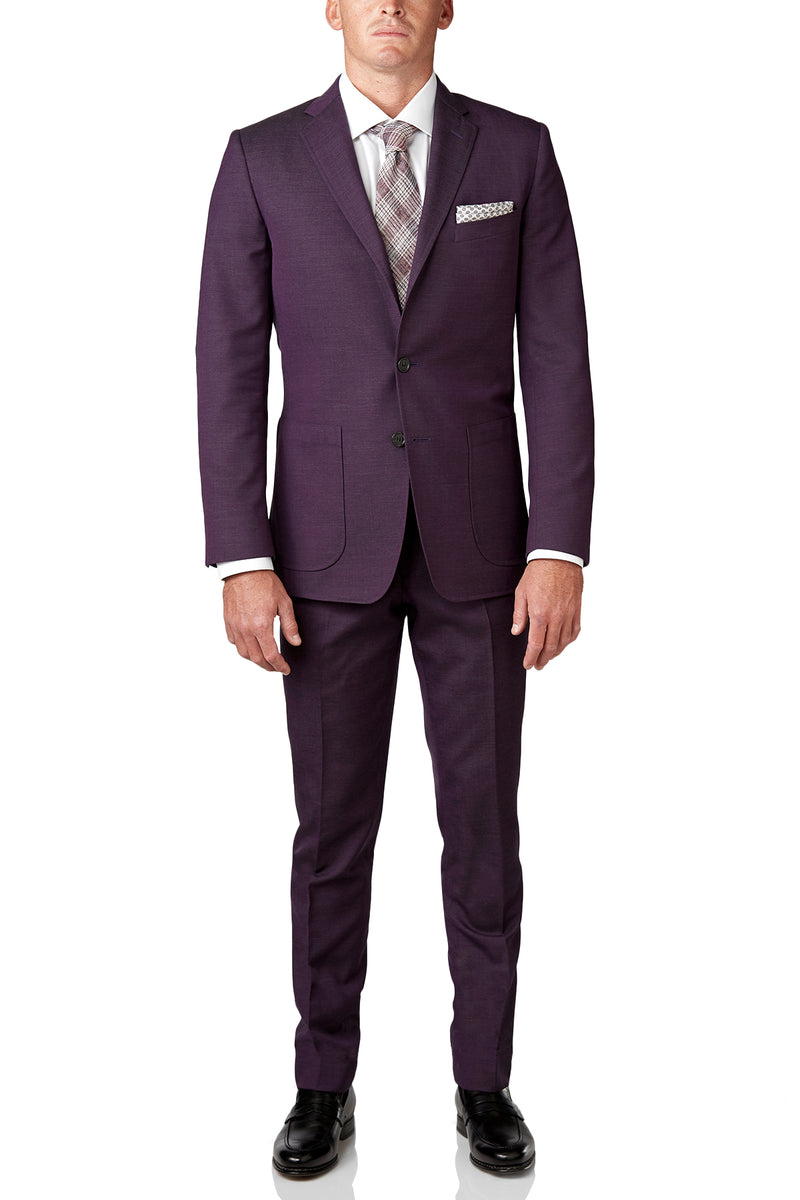 Plum Wool 2-Piece Suit Suit David August, Inc.   